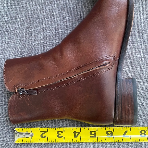 Loeffler Randall Size 6 Brown Leather Sole Slim Chelsea Zip Ankle Boots - Picture 13 of 17